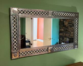 Punched Tin & Talavera Tile Mexican Wall Mirror	29 x 54 x 1in		106011
