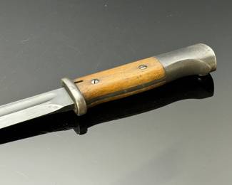 Vintage German WWII Jos. Corts Bayonet K98 bayonet & Scabbard JOS K-98	Bayonet: 15 1/8in Long Blade: 9 7/8in Long in scabbard: 16.5in Long 	10lbs 8 oz	970016
