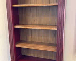 Carved wood Bookcase Book Shelf 	84x36x14in		117017
