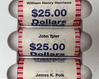 13 Rolls Presidential $1 Gold Coin Roll Lot Madison 	Box:1.25x4x6in		107077
