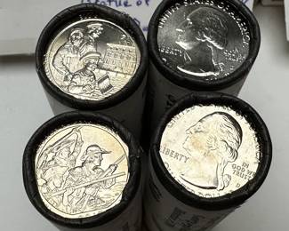 8 Rolls Uncirculated 2017 American the Beautiful Quarters Frederick Douglass Ozark Ellis Island George Rogers Clark 	Box:1.25x4x6in		107071
