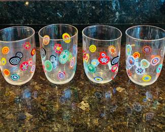 Hand blown Murano Glass Pitcher and 6 Glasses	Pitcher 8x6x6 Glasses: 5x3.5x3.5		105011
