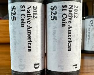 2012 to 2023 Native American Coin Set P&D 24 Rolls Uncirculated Sacagawea	Together: 7.25x6.25x4.25in		107029
