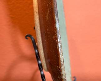 Artist Made Fused Glazed Pottery & Crackle Glass Decor Platter Stoneware Studio Pottery Db	3x20.5in Diameter 		104032
