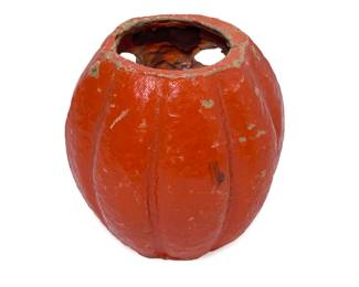 Antique Halloween Paper Mache Jack O Lantern pumpkin