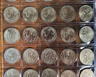 78 coin set Presidential Dollar Series 2007  Supersafe Book Set 	8.25x6.5in		107018
