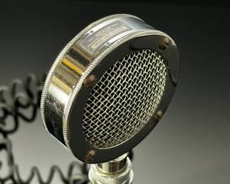 Vintage Astatic D-104 Mic on Stand CB Ham Radio Microphone D104  	12in H x 5.5in Diameter Base 	2lbs 8oz	970098
