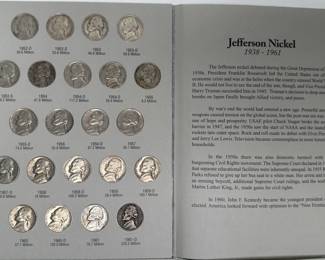 1938-2019 Jefferson Nickel Coin Book Set 197 Coins 3 Books 	7.75x6in		107088

