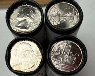 8 Rolls Uncirculated 2011 American the Beautiful Quarters Glacier Olympic Vicksburg Chickasaw	Box:1.25x4x6in		107066
