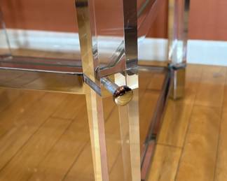 Contemporary Glass Chrome Acrylic Side Single 	24.25x24x26in		104034
