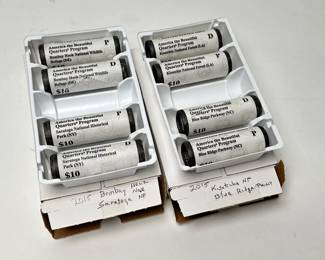 8 Rolls Uncirculated 2015 American the Beautiful Quarters Bombay Saratoga Blue Ridge Kisatchie  	Box:1.25x4x6in		107064

