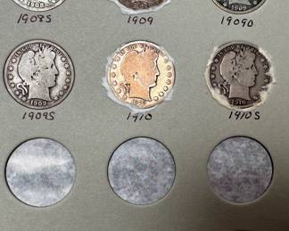 1902-1910 Barber Silver Half-Dollar Coin Book Set 30 Coins 	7.75x6in		107080

