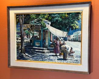 Mark Coomer Original Watercolor Painting Art  	Frame: 27x36x2in		104026
