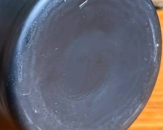 8.75in Tiffin Black Amethyst Satin Glass Poppy Flower Vase (1930s) Art Deco 	8.75 x 8.5 x 8.5 Hole Diameter 4.25		110002
