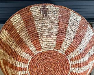 Southwest Hand Made Basket Man in Maze	4.5in H x 15.25in Diameter 		107037
