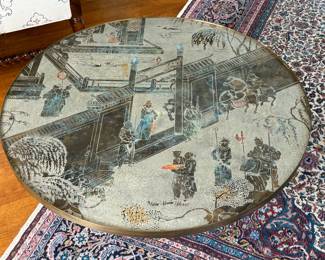 Philip & Kelvin LaVerne Chan Coffee/Cocktail Table in Bronze and Pewter	17.25 in H x 35.5in Diameter  
