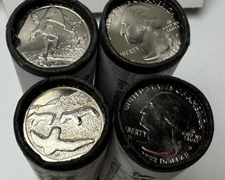 12 Rolls Uncirculated 2016-2017 American the Beautiful Quarters Shawnee Cumberland Gap Harpers Ferry Roosevelt Park Fort Sumter Effigy Mounds 	Box:1.25x4x6in		107070
