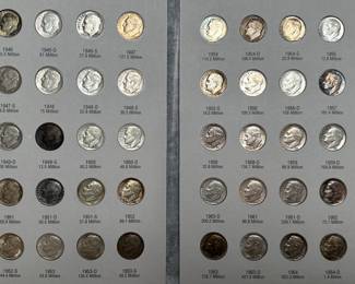 1946-2022 Roosevelt Dime Coin Book Set 178 Coins 3 Books	7.75x6in		107084
