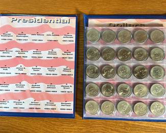 78 coin set Presidential Dollar Series 2007  Supersafe Book Set 	8.25x6.5in		107018

