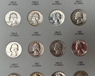 1948-1964 Washington Quarters Coin Book Set 41 Coins Complete Quarter Set	7.75x6in		107060
