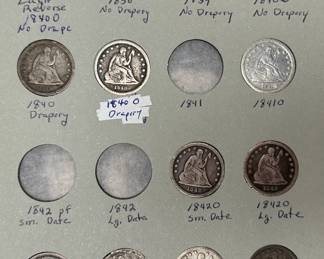 1838-1856 Liberty Seated Quarters Coin Book Set 25 Coins Partial Quarter Set	7.75x6in		107053
