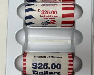 13 Rolls Presidential $1 Gold Coin Roll Lot Madison 	Box:1.25x4x6in		107077
