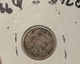 Lot of 5 US Dimes 1845 Seated Liberty Head Barber			107095
