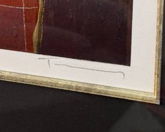 Signed Itzchak Tarkay Lunch with Erin Serigraph Framed Art Lithograph w/ COA	Frame: 35x47in		130007
