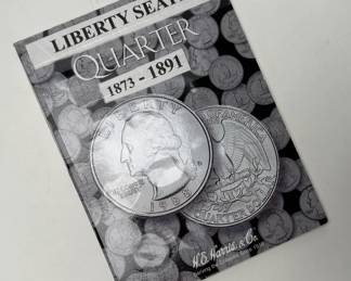 1873-1891 Liberty Seated Quarters Coin Book Set 15 Coins Partial Quarter Set	7.75x6in		107055
