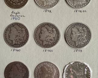 1892-1899 Morgan Silver Dollar Coin Book Set 25 Coins 	7.75x6in		107005