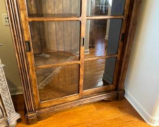 Ashley Furniture Rowley Creek Bookshelf Birch Stain Finish D534-60 Glass Door Lighted Bookcase 	76x47.5x18in		117004
