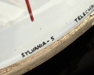 1950s Vintage Telechron Sylvania Tube Radio Service Clock Vintage Advertising 	4.45in H x 15i Diameter 	5 lbs 6 oz	970031
