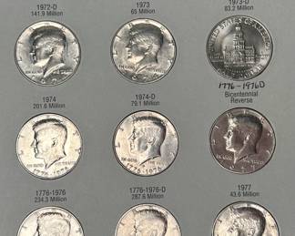 1964-1984 Kennedy Half-Dollar Coin Book Set Complete 36 Coins 	7.75x6in		107051
