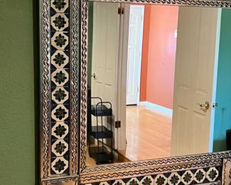 Punched Tin & Talavera Tile Mexican Wall Mirror	29 x 54 x 1in		106011
