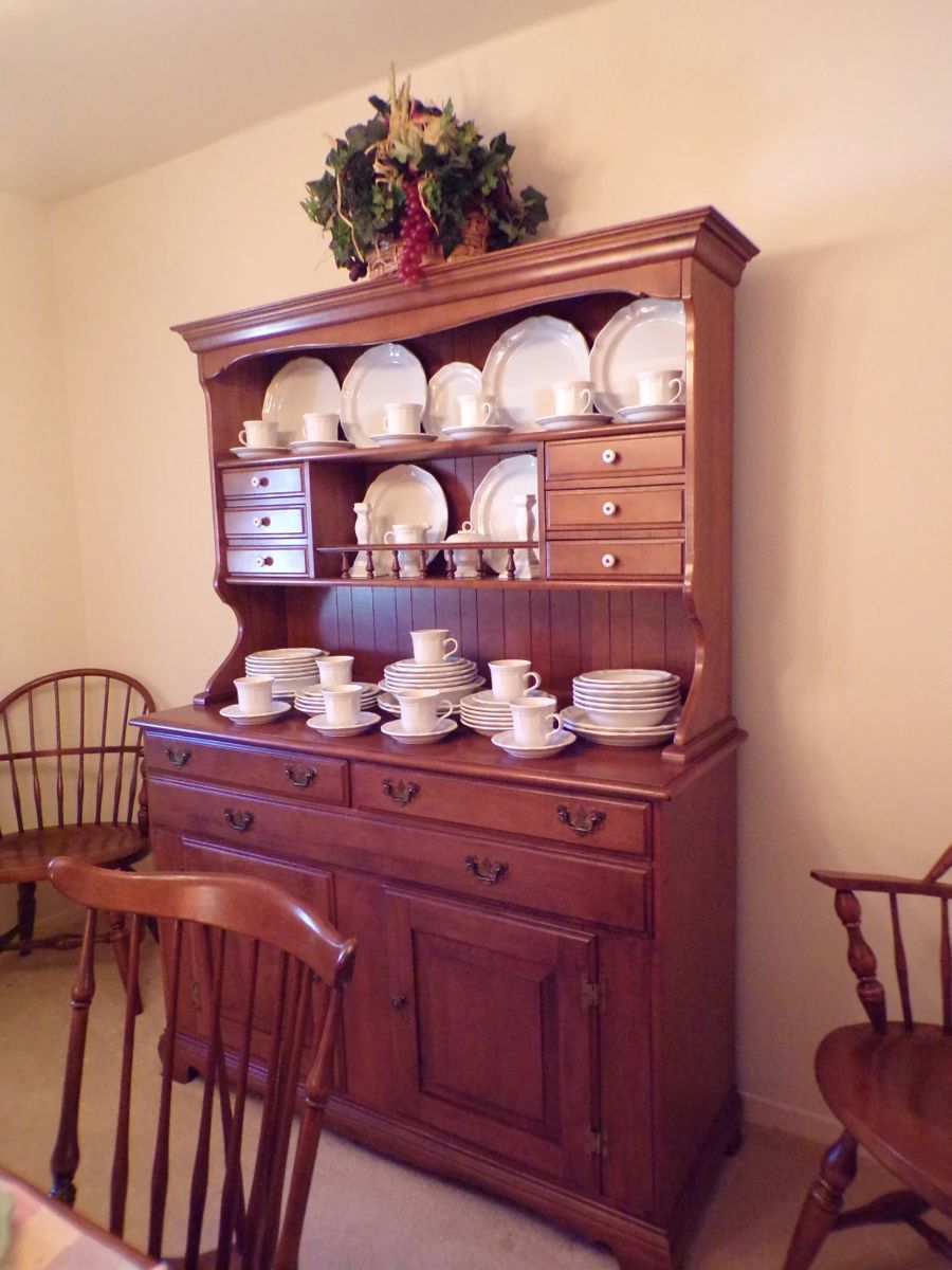 Hutch is Heywood Wakefield - Dishes are Mikasa