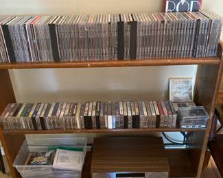 CDs, cassettes, Crosley radio