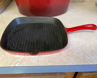 enameled cast iron grill pan