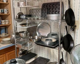 kitchenwares from muffin tins to cast iron skillets