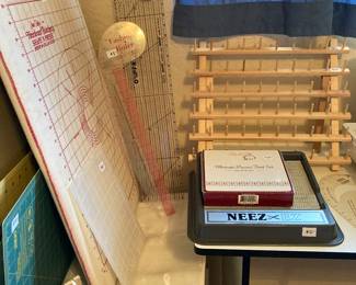June Tailor thread keeper, Neez-Ez, Madam Sew Ultimate Presser Foot Set, measures and guides