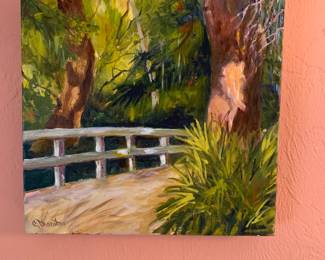 "The Path", oil on canvas, signed Carol Thornton