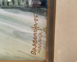 Vtg watercolor, signed and numbered.