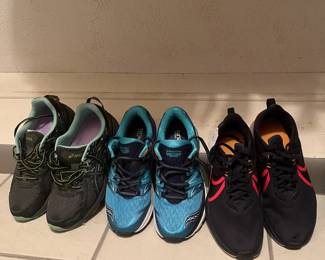 Asics, Saucony and Nike