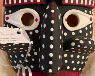 Korean Traditional Wooden Mask, Hand Carved w/paperwork