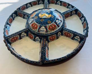 Imari Lazy Susan Dish - as is