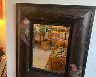 Black parrot mirror