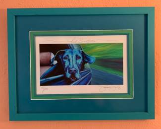 Pet Benefits - Black Lab by Michelle Mordis, signed and numbered 111/200