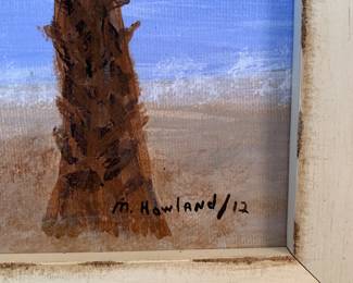 Framed original 'palm trees'