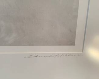 Edward Holland b & w print, framed & numbered