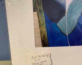 Print, "All Tied Up", original watercolor