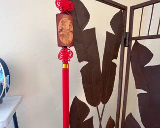 Asain wood w/red tassel
